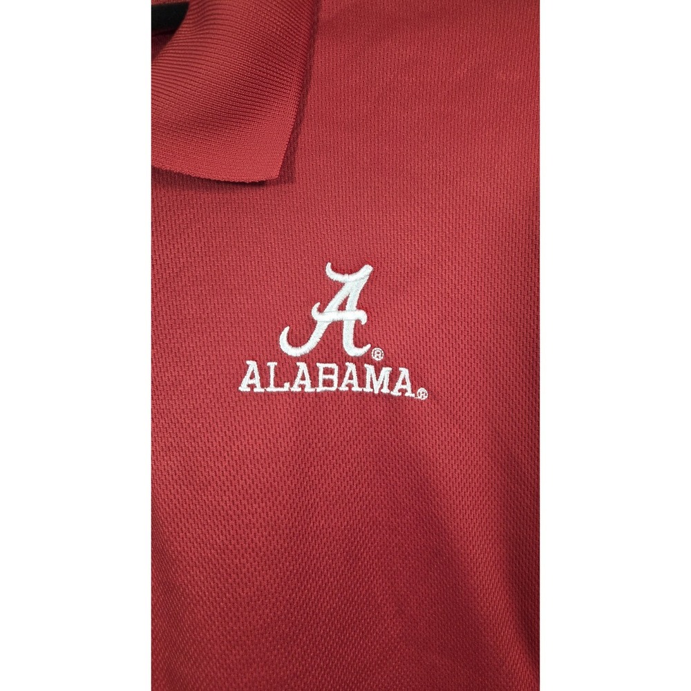 Alabama Crimson Tide Logo Red Black Sides Golf‎ Polo Shirt XL College Ball - Picture 3 of 7